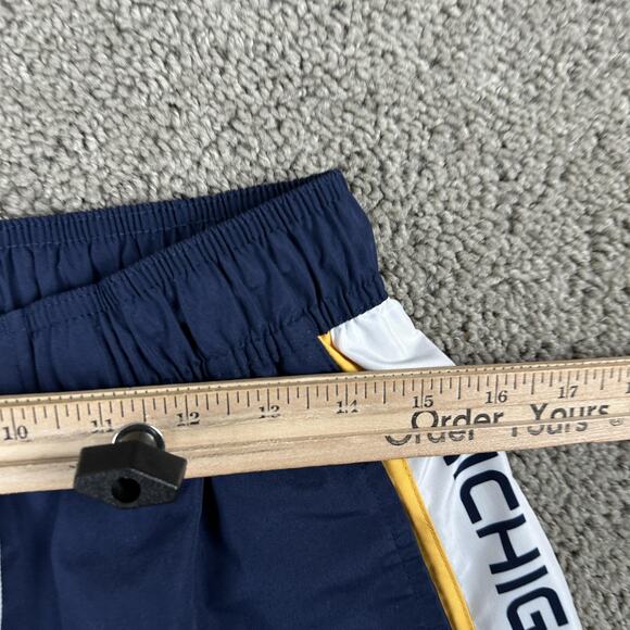 Michigan Wolverines Swim Trunks Mens Medium Navy NCAA College Mesh Liner G-III - Picture 6 of 12